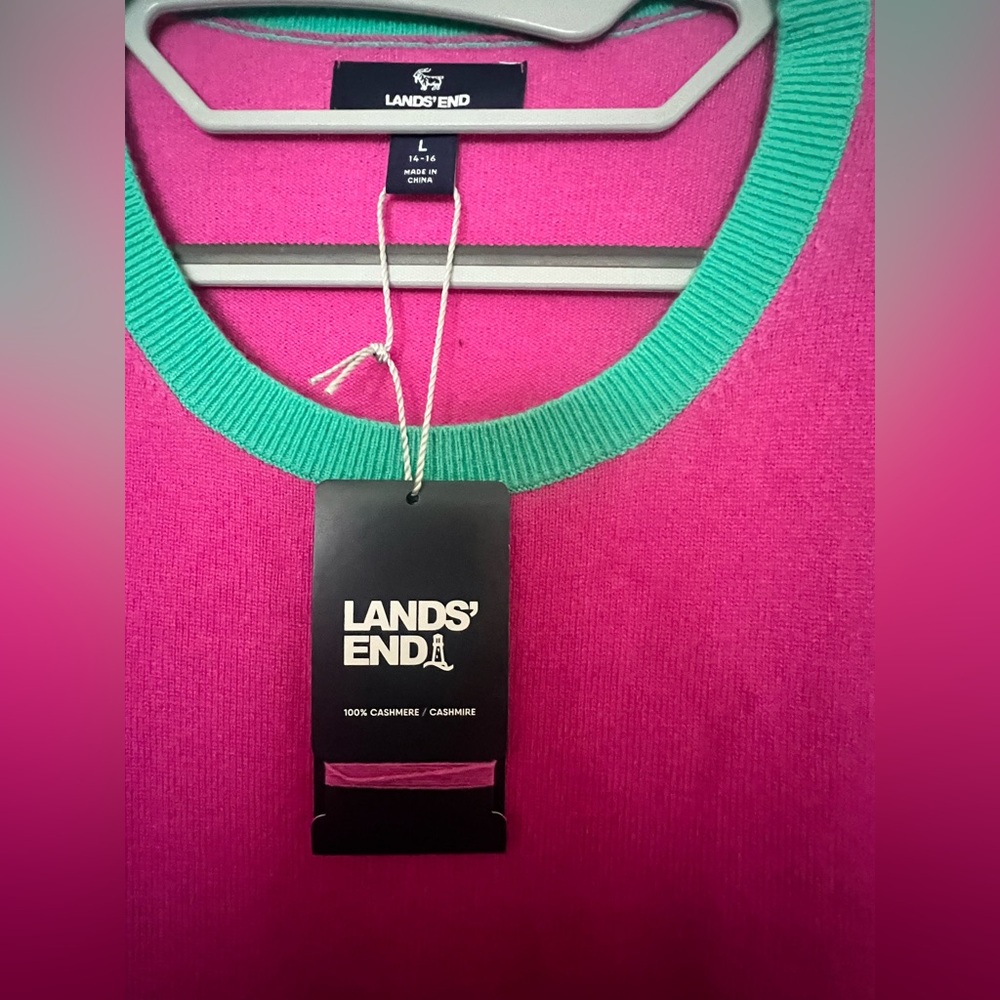 NWT LANDS END Women's Cashmere Sweater - Picture 5 of 6